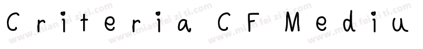 Criteria CF Medium字体转换